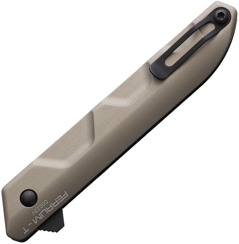 Extrema Ratio Ferrum T Linerlock Mud Knife 4.38 Closed 2.88 Inch Bohler N690 Blade Extended Tang EDC by Extrema Ratio