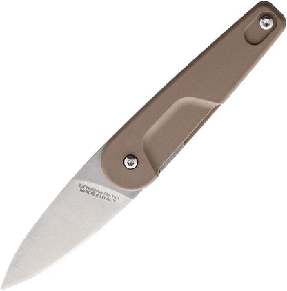 Extrema Ratio BDO R Linerlock Desert Knife N690 Blade with Desert Tan Nylon Handle and Extended Tang for Tactical EDC by Extrema Ratio