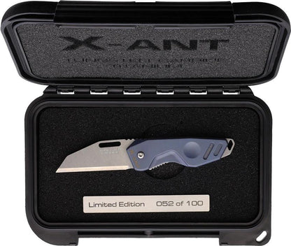 Extrema Ratio X Ant Tactical Knife Limited Edition Titanium Blue Handle Sintered Carbide Blade for Collectors 100 Pieces by Extrema Ratio