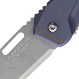 Extrema Ratio X Ant Tactical Knife Limited Edition Titanium Blue Handle Sintered Carbide Blade for Collectors 100 Pieces by Extrema Ratio