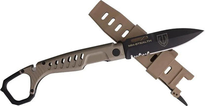 Extrema Ratio MH Stealth Linerlock Knife 3.38in N680 Blade Partially Serrated Tactical Aluminum Handle For Pros by Extrema Ratio