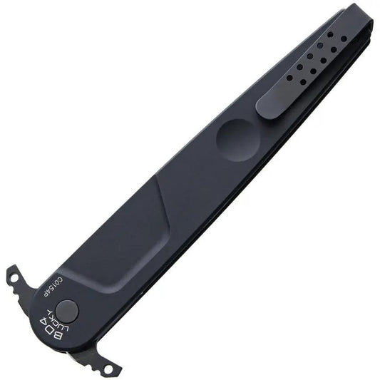 Extrema Ratio BF4 Lucky Linerlock Knife N690 Partially Serrated MilSpec Coated Black Handle For EDC Enthusiasts by Extrema Ratio
