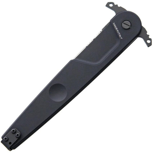 Extrema Ratio BD4 Contractor Linerlock Knife With N690 Double Edge Serrated Blade Black Handle Tactical EDC by Extrema Ratio