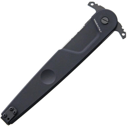 Extrema Ratio BD4 Contractor Linerlock Knife With N690 Double Edge Serrated Blade Black Handle Tactical EDC by Extrema Ratio