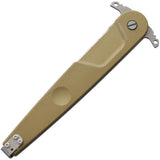 Extrema Ratio BF4 Contractor Linerlock Knife Tan Bohler N690 Dagger Blade Stonewash Finish For Tactical EDC by Extrema Ratio