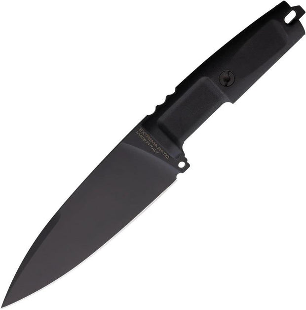 Extrema Ratio Shrapnel One Tactical Knife Black N690 Blade With Full Tang MOLLE Sheath For Professionals by Extrema Ratio