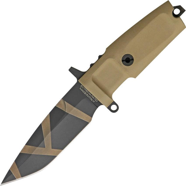Extrema Ratio Col Moschin Compact Tactical Knife Desert Tan Forprene Handle N690 Blade by Extrema Ratio