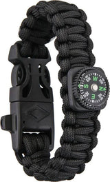 Explorer Paracord Bracelet With Compass Whistle And Firestarter For Survival Up To Seven Point Five Inch Wrist by Explorer