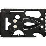 Explorer Credit Card Survival Tool Blk - Magnetic Removable 3.25 Inch Push Dagger And Multi Tool Card by Explorer