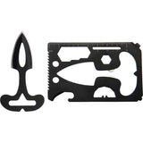Explorer Credit Card Survival Tool Blk - Magnetic Removable 3.25 Inch Push Dagger And Multi Tool Card by Explorer