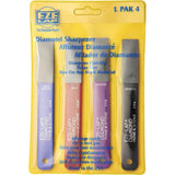 Eze-Lap Diamond Sharpener Set PAK4 Pro-Grade Four Grits 250-1200 for Woodworkers and Professionals by Eze-Lap