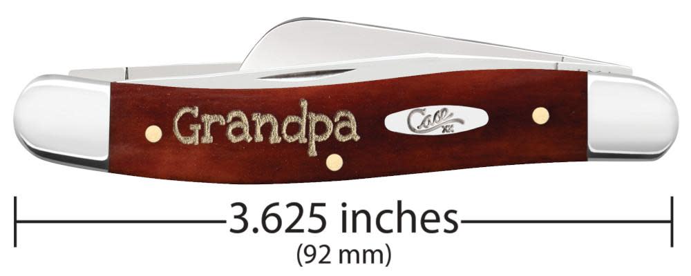 Case Embellished Smooth Chestnut Bone Medium Stockman – 3-Blade Knife in Gift Tin