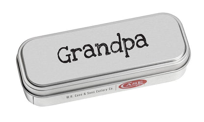 Case Embellished Smooth Chestnut Bone Medium Stockman – 3-Blade Knife in Gift Tin