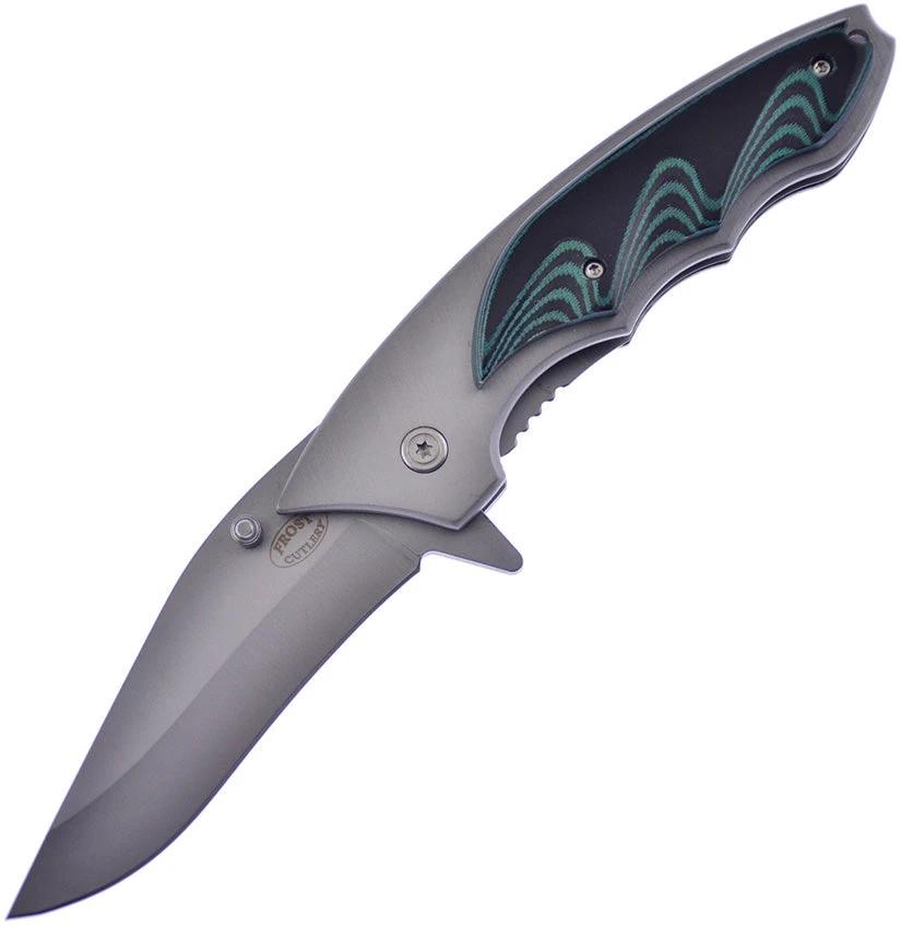 Frost Cutlery Tac Folder Blk Micarta 5"" 15-284B by Frost Cutlery