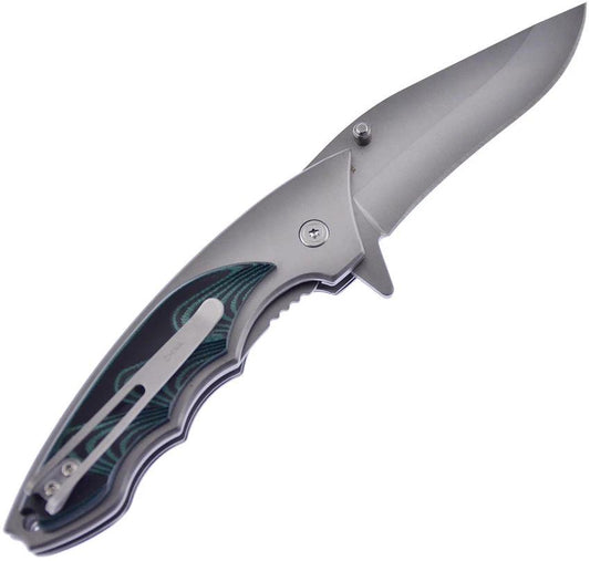 Frost Cutlery Tac Folder Blk Micarta 5"" 15-284B by Frost Cutlery