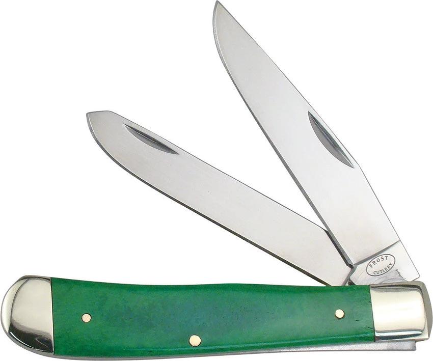 Frost Cutlery Trapper Green Smooth Bone 18-812GSB by Frost Cutlery