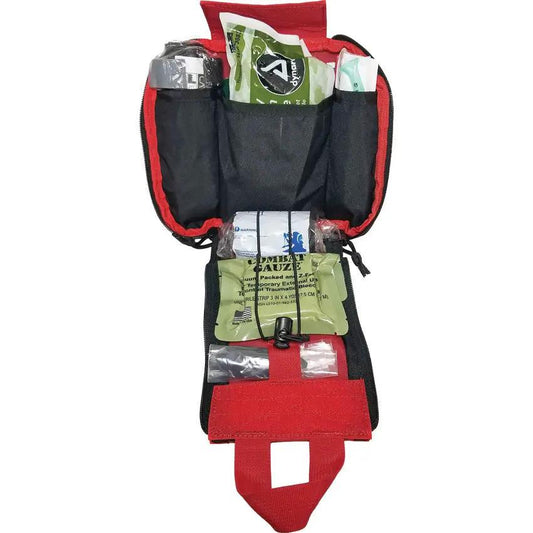 Elite First Aid Patrol Trauma Kit Level 1 Red - Essential Emergency Trauma Kit With Tourniquet, Combat Gauze And Shears by Elite First Aid