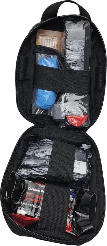 Elite First Aid Recon IFAK Level 1 Kit Black - MOLLE Compatible Velcro Panel for Easy Attachment by Elite First Aid