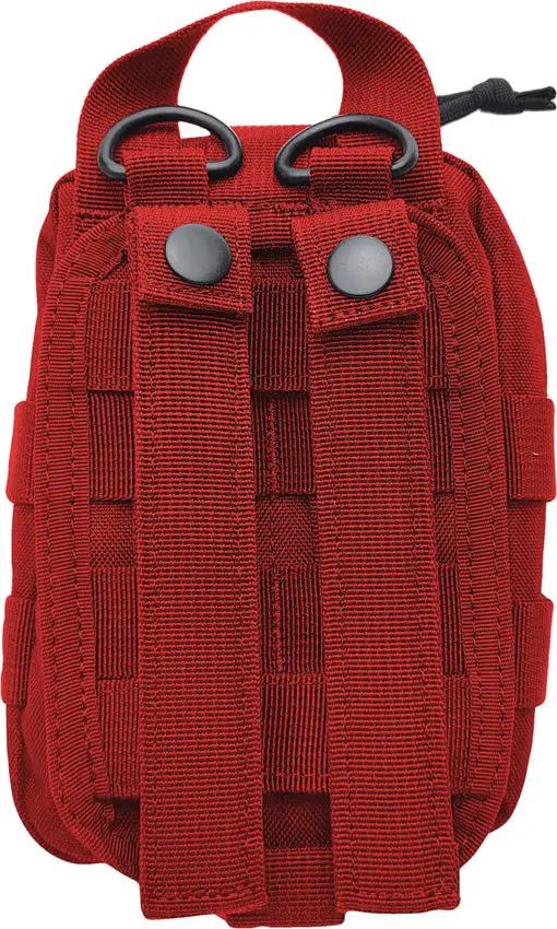 Elite First Aid Recon IFAK Level 1 Kit Red - MOLLE Compatible Removable Velcro Panel For Tactical Ready Carry by Elite First Aid