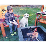 Firebuggz Crank Eez Roaster Blue - Campfire Roaster That Turns With A Crank For Easy Cooking by Firebuggz