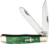 Frost Cutlery Trapper Green Smooth Bone BKH-108GSBC by Frost Cutlery