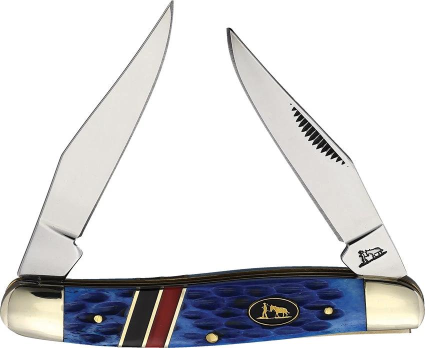 Frost Cutlery Little Muskrat Blue Dog Head BKH-161BL/RB by Frost Cutlery