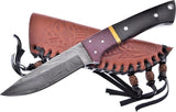 Frost Cutlery Damascus Hunter Buffalo Horn CW-4762BHD by Frost Cutlery