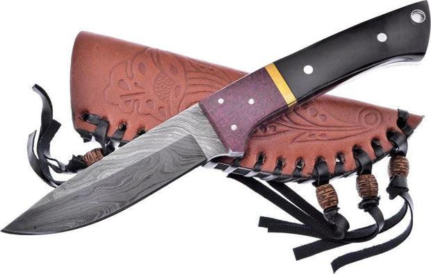 Frost Cutlery Damascus Hunter Buffalo Horn CW-4762BHD by Frost Cutlery