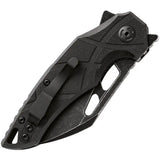 Fox Edge Atrax Linerlock - Black Stonewash 8Cr13MoV Blade With G10 Handle Pocket Clip Lanyard Hole by Fox Edge