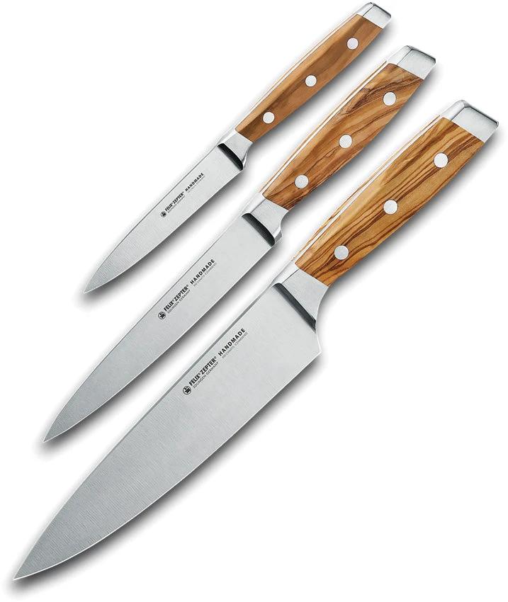 FELIX 3pc Knife Set Olivewood 830333 by FELIX