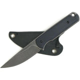 Ferrum Forge Knife Works Lackey Fixed Blade - D2 Tool Steel, Black G10 Handle, Full Tang by Ferrum Forge Knife Works
