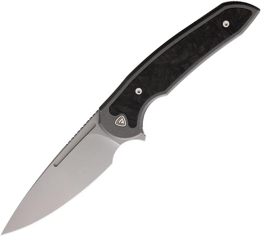 Ferrum Forge Knife Works Stinger Framelock Titanium CF STINGER TI MARBLE CARBON FIBER by Ferrum Forge Knife Works