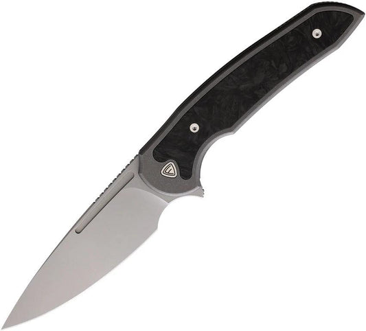 Ferrum Forge Knife Works Stinger Framelock Titanium CF STINGER TI MARBLE CARBON FIBER by Ferrum Forge Knife Works