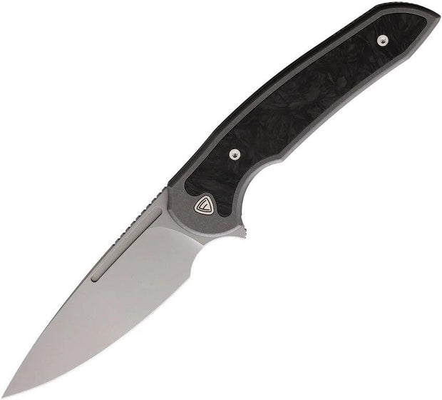 Ferrum Forge Knife Works Stinger Framelock Titanium CF STINGER TI MARBLE CARBON FIBER by Ferrum Forge Knife Works