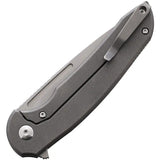 Ferrum Forge Knife Works Stinger Framelock - Titanium Handle With Marble Carbon Fiber Inlay And Nitro V Blade by Ferrum Forge Knife Works
