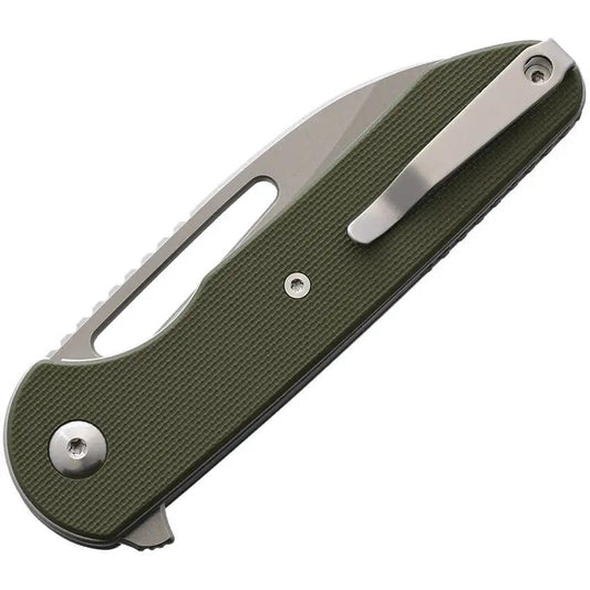 Ferrum Forge Knife Works Prolix Linerlock - Green G10 Handle With Nitro V Steel Blade by Ferrum Forge Knife Works