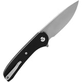 Ferrum Forge Knife Works Gent 2.0 Linerlock - Stonewashed 9Cr18MoV Drop Point Blade Black G10 Handle by Ferrum Forge Knife Works