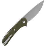 Ferrum Forge Knife Works Gent 2.0 Linerlock Green G10 Stonewash Finish High Performance EDC Knife With 9Cr18MoV Blade by Ferrum Forge Knife Works