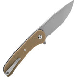 Ferrum Forge Knife Works Gent 2.0 Linerlock Tan G10 - Durable 9Cr18MoV Drop Point Bearings by Ferrum Forge Knife Works