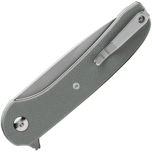 Ferrum Forge Knife Works Gent 2.0 - Liner Lock Gray G10 With Stonewashed 9Cr18MoV Drop Point Blade by Ferrum Forge Knife Works