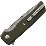 Terzuola Knives ATCF Lite Linerlock Green - Nitro V Steel Blade, Stonewash Finish, G10 Handle by Terzuola Knives