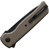 Terzuola Knives ATCF Lite Linerlock - Nitro V Blade With Three Point Seven Five Inch Closed Length And Tan G10 Handle by Terzuola Knives