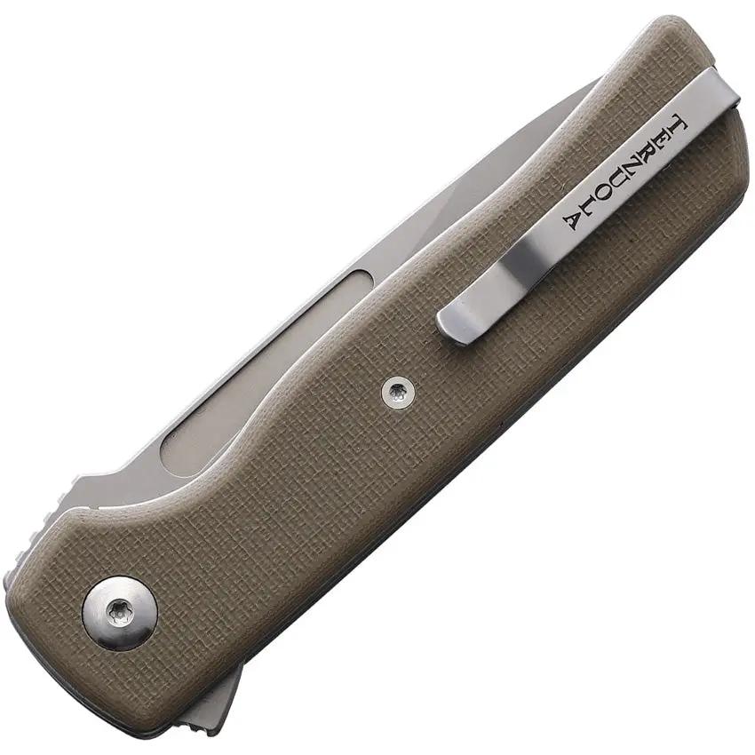 Terzuola Knives ATCF Lite Linerlock Tan - Nitro V Steel Blade, Extended Tang, G10 Handle by Terzuola Knives