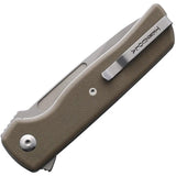 Terzuola Knives ATCF Lite Linerlock Tan - Nitro V Steel Blade, Extended Tang, G10 Handle by Terzuola Knives