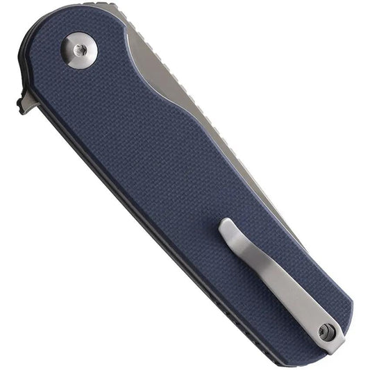 Ferrum Forge Knife Works Zelex Linerlock Blue - D2 Tool Steel Tanto Blade With Blue G10 Handle by Ferrum Forge Knife Works