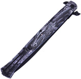 Frost Cutlery Folder Blk Wh Alum Dragon FC-0001BW by Frost Cutlery