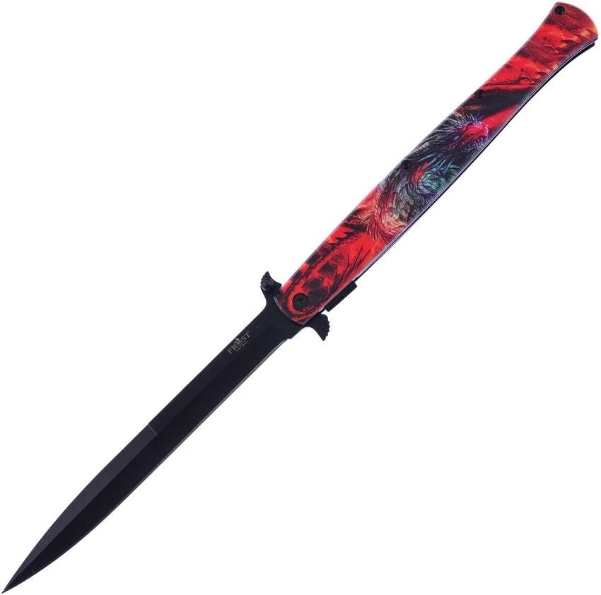 Frost Cutlery Folder Blk Alum Dragon FC-0001DR/A by Frost Cutlery