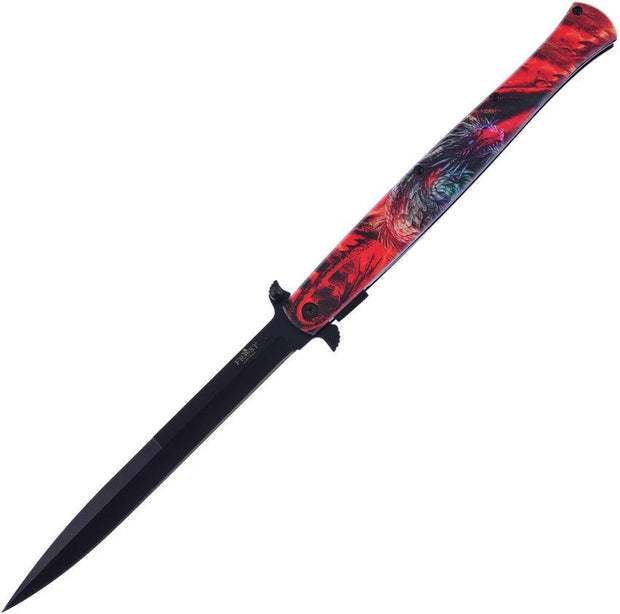 Frost Cutlery Folder Blk Alum Dragon FC-0001DR/A by Frost Cutlery