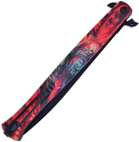Frost Cutlery Folder Blk Alum Dragon FC-0001DR/A by Frost Cutlery