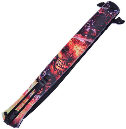 Frost Cutlery Folder Blk Dragon Art FC-0001DR/D by Frost Cutlery